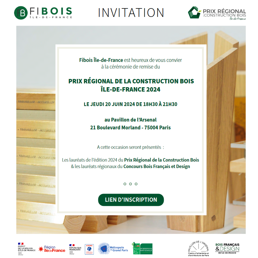 Cérémonie du Prix Régional de la Construction Bois Île-de-France